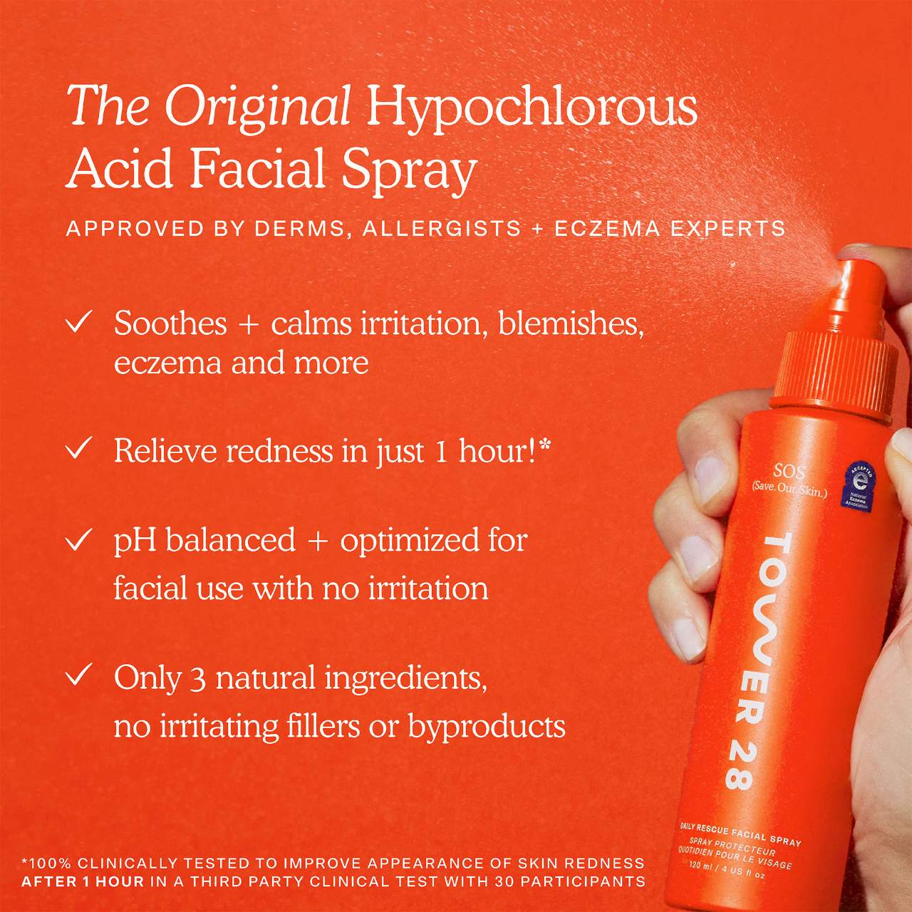 SOS Daily Rescue Facial Spray with Hypochlorous Acid - BELLA NOVA BEAUTY (PTY) LTDSOS Facial SprayTower 28BELLA NOVA BEAUTY (PTY) LTD